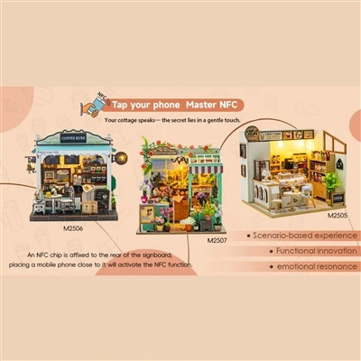 שלושה בתי בובות מיני מוטיבים - חקור את גן העדן שלך בקצות האצבעות